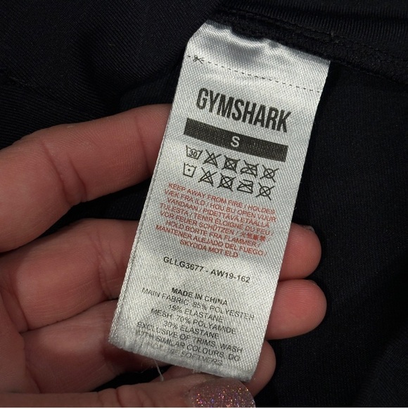 Gymshark Leggings Womens Black Fitted Compression Gym Pants Small - Picture 6 of 8